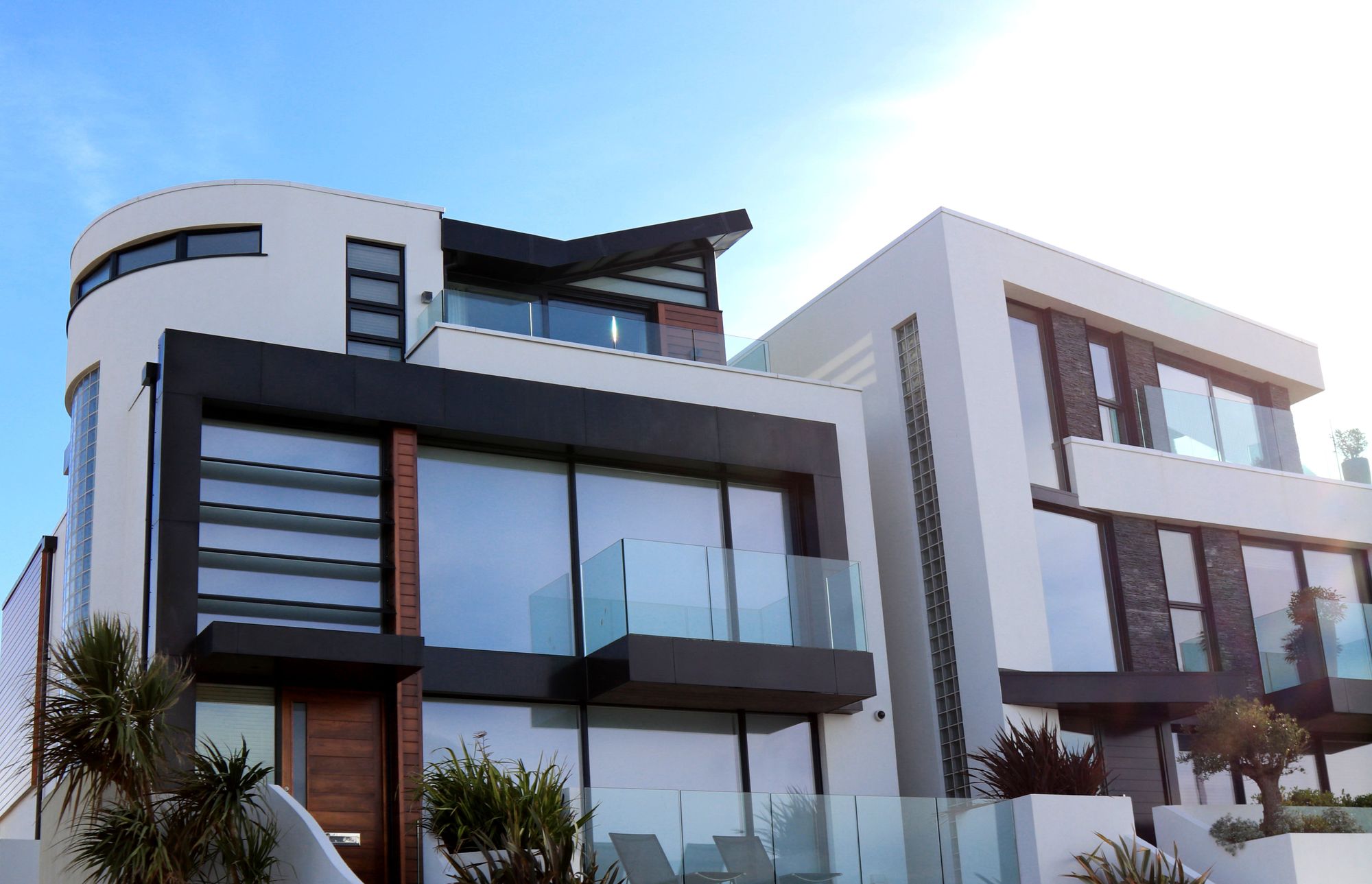 Modern apartment building exterior
