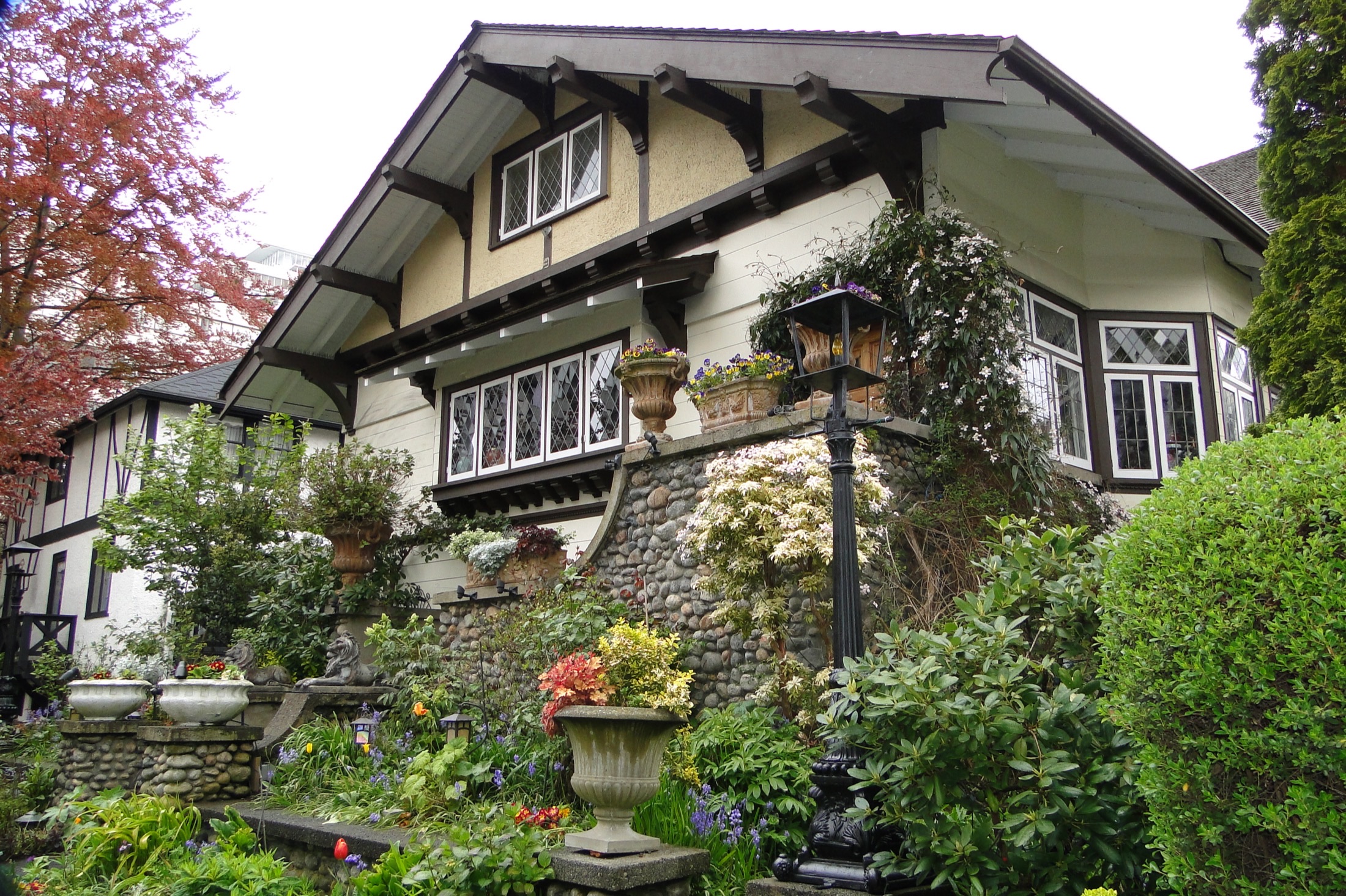 Residential home and garden in British Columbia