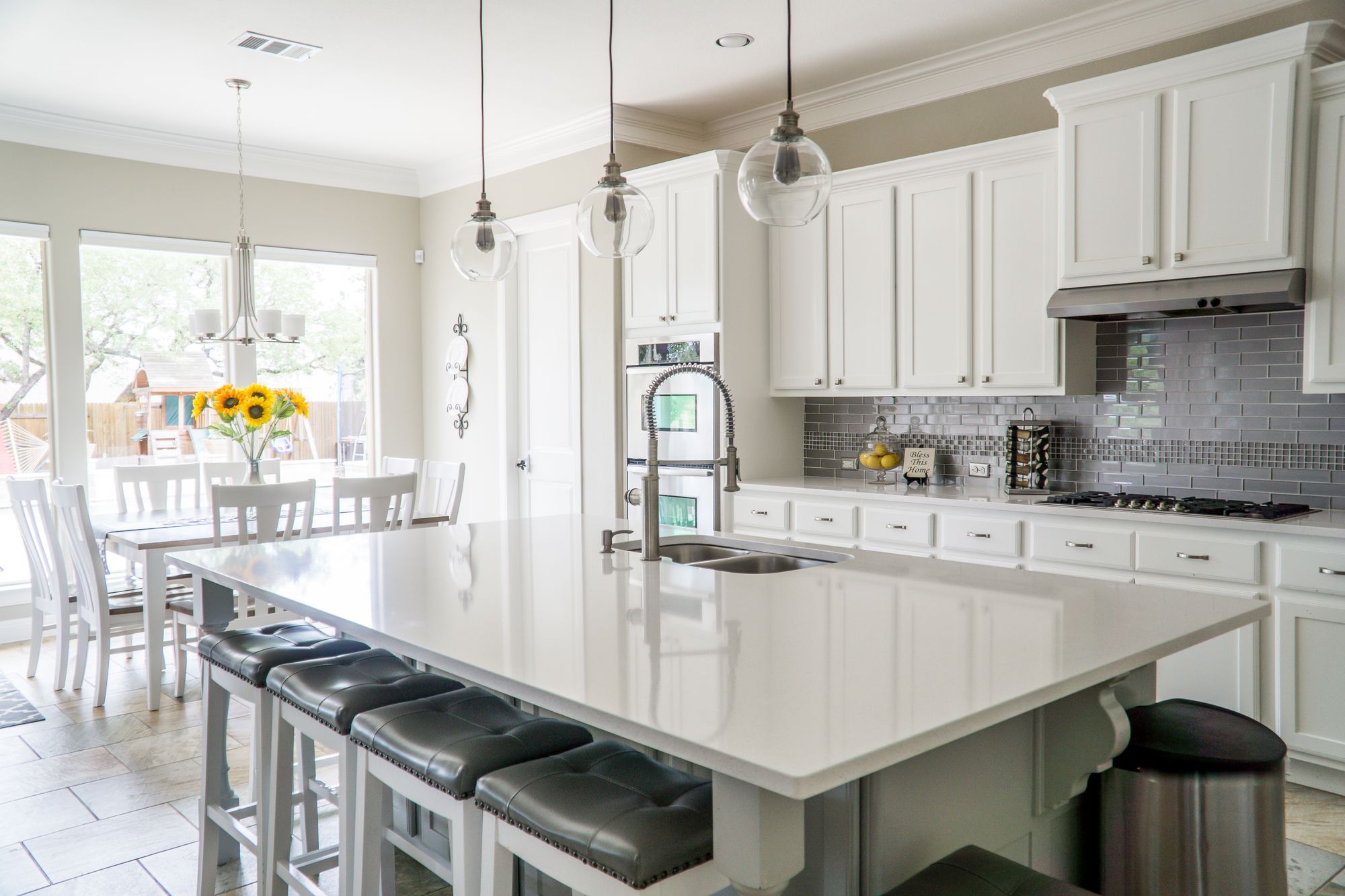 Staged kitchen in a listing-ready home