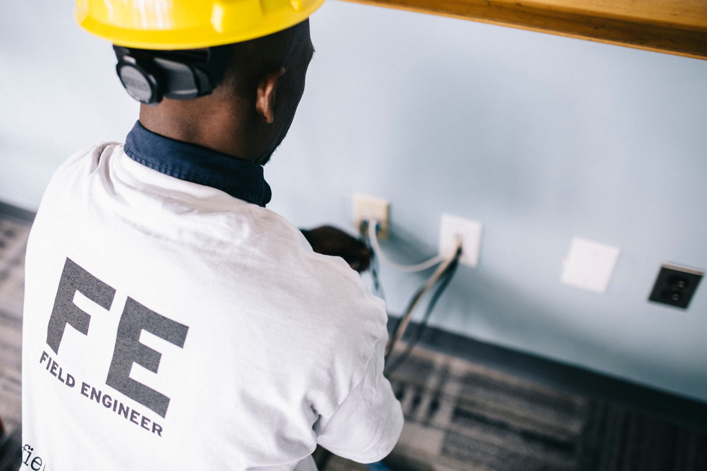 Field service professional at work